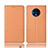 OnePlus 7T用手帳型 レザーケース スタンド カバー T09 OnePlus オレンジ