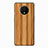 OnePlus 7T用シリコンケース ソフトタッチラバー 木目模様 OnePlus オレンジ