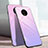 OnePlus 7T用ハイブリットバンパーケース プラスチック 鏡面 虹 グラデーション 勾配色 カバー H01 OnePlus ピンク