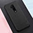 OnePlus 7T Pro 5G用シリコンケース ソフトタッチラバー レザー柄 カバー OnePlus ブラック