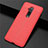 OnePlus 7T Pro用シリコンケース ソフトタッチラバー レザー柄 カバー S01 OnePlus レッド