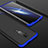 OnePlus 7T Pro用ハードケース プラスチック 質感もマット 前面と背面 360度 フルカバー P01 OnePlus ネイビー・ブラック