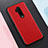 OnePlus 7T Pro用シリコンケース ソフトタッチラバー レザー柄 カバー H01 OnePlus レッド