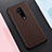 OnePlus 7T Pro用シリコンケース ソフトタッチラバー レザー柄 カバー H01 OnePlus ブラウン