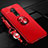 OnePlus 7T Pro用極薄ソフトケース シリコンケース 耐衝撃 全面保護 アンド指輪 マグネット式 バンパー T03 OnePlus レッド