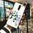 OnePlus 8用シリコンケース ソフトタッチラバー 花 カバー OnePlus グリーン