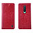 OnePlus 8用手帳型 レザーケース スタンド カバー T02 OnePlus レッド