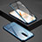 OnePlus 8用ケース 高級感 手触り良い アルミメタル 製の金属製 360度 フルカバーバンパー 鏡面 カバー T02 OnePlus ネイビー