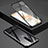 OnePlus 8用ケース 高級感 手触り良い アルミメタル 製の金属製 360度 フルカバーバンパー 鏡面 カバー T02 OnePlus ブラック