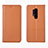 OnePlus 8 Pro用手帳型 レザーケース スタンド カバー OnePlus オレンジ