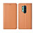 OnePlus 8 Pro用手帳型 レザーケース スタンド カバー T02 OnePlus オレンジ