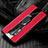 OnePlus 8 Pro用シリコンケース ソフトタッチラバー レザー柄 アンド指輪 マグネット式 T02 OnePlus レッド