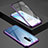 OnePlus 8 Pro用ケース 高級感 手触り良い アルミメタル 製の金属製 360度 フルカバーバンパー 鏡面 カバー T02 OnePlus パープル