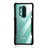 OnePlus 8 Pro用ハイブリットバンパーケース クリア透明 プラスチック 鏡面 カバー H03 OnePlus ブラック