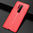 OnePlus 8 Pro用シリコンケース ソフトタッチラバー レザー柄 カバー H03 OnePlus レッド