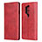 レッド OnePlus 8 Pro用手帳型 レザーケース スタンド カバー T09 OnePlus レッド