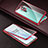 OnePlus 8 Pro用ケース 高級感 手触り良い アルミメタル 製の金属製 360度 フルカバーバンパー 鏡面 カバー T01 OnePlus レッド