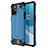 OnePlus 8T 5G用ハイブリットバンパーケース プラスチック 兼シリコーン カバー OnePlus ブルー