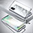 OnePlus 8T 5G用ケース 高級感 手触り良い アルミメタル 製の金属製 360度 フルカバーバンパー 鏡面 カバー OnePlus シルバー