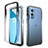 OnePlus 9 5G用前面と背面 360度 フルカバー 極薄ソフトケース シリコンケース 耐衝撃 全面保護 バンパー 勾配色 透明 OnePlus ダークグレー