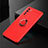 OnePlus Nord用極薄ソフトケース シリコンケース 耐衝撃 全面保護 アンド指輪 マグネット式 バンパー OnePlus レッド