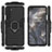 OnePlus Nord用ハイブリットバンパーケース プラスチック アンド指輪 マグネット式 S01 OnePlus 