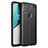 OnePlus Nord N10 5G用シリコンケース ソフトタッチラバー レザー柄 カバー OnePlus ブラック