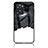 OnePlus Nord N20 SE用ハイブリットバンパーケース プラスチック パターン 鏡面 カバー LS4 OnePlus ブラック