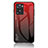 OnePlus Nord N20 SE用ハイブリットバンパーケース プラスチック 鏡面 虹 グラデーション 勾配色 カバー LS1 OnePlus レッド