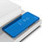 OnePlus Nord N200 5G用手帳型 レザーケース スタンド 鏡面 カバー L01 OnePlus ネイビー