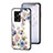 OnePlus Nord N300 5G用ハイブリットバンパーケース プラスチック 鏡面 花 カバー S01 OnePlus ホワイト