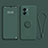 OnePlus Nord N300 5G用極薄ソフトケース シリコンケース 耐衝撃 全面保護 アンド指輪 マグネット式 バンパー OnePlus グリーン