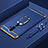 Oppo A11用ケース 高級感 手触り良い メタル兼プラスチック バンパー アンド指輪 A01 Oppo ネイビー
