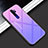 Oppo A11X用ハイブリットバンパーケース プラスチック 鏡面 虹 グラデーション 勾配色 カバー Oppo パープル