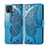 Oppo A15用手帳型 レザーケース スタンド カバー L06 Oppo ブルー