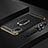 Oppo A32用ケース 高級感 手触り良い メタル兼プラスチック バンパー アンド指輪 A01 Oppo ブラック