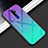 Oppo A5 (2020)用ハイブリットバンパーケース プラスチック 鏡面 虹 グラデーション 勾配色 カバー Oppo グリーン