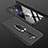 Oppo A5 (2020)用ハードケース プラスチック 質感もマット 前面と背面 360度 フルカバー アンド指輪 Oppo ブラック