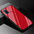 Oppo A52用ハイブリットバンパーケース プラスチック 鏡面 虹 グラデーション 勾配色 カバー Oppo レッド