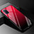 Oppo A52用ハイブリットバンパーケース プラスチック 鏡面 虹 グラデーション 勾配色 カバー Oppo レッド・ブラック