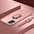 Oppo A52用ケース 高級感 手触り良い メタル兼プラスチック バンパー アンド指輪 亦 ひも Oppo ローズゴールド