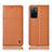 Oppo A55S 5G用手帳型 レザーケース スタンド カバー H10P Oppo オレンジ