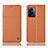 Oppo A56S 5G用手帳型 レザーケース スタンド カバー H10P Oppo オレンジ