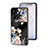 Oppo A56S 5G用ハイブリットバンパーケース プラスチック 鏡面 花 カバー Oppo ブラック