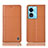 Oppo A58 5G用手帳型 レザーケース スタンド カバー H11P Oppo オレンジ
