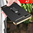 Oppo A7用ケース 高級感 手触り良い メタル兼プラスチック バンパー アンド指輪 A01 Oppo ブラック