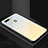 Oppo A7用ハイブリットバンパーケース プラスチック 鏡面 虹 グラデーション 勾配色 カバー Oppo イエロー