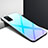 Oppo A72用ハイブリットバンパーケース プラスチック 鏡面 カバー Oppo ブルー