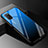 Oppo A72用ハイブリットバンパーケース プラスチック 鏡面 虹 グラデーション 勾配色 カバー Oppo ネイビー
