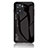Oppo A77 4G用ハイブリットバンパーケース プラスチック 鏡面 虹 グラデーション 勾配色 カバー LS1 Oppo ブラック